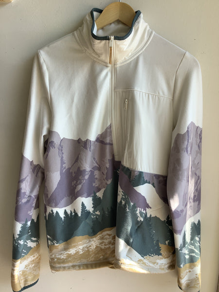Mountain Landscape Half-Zip Pullover