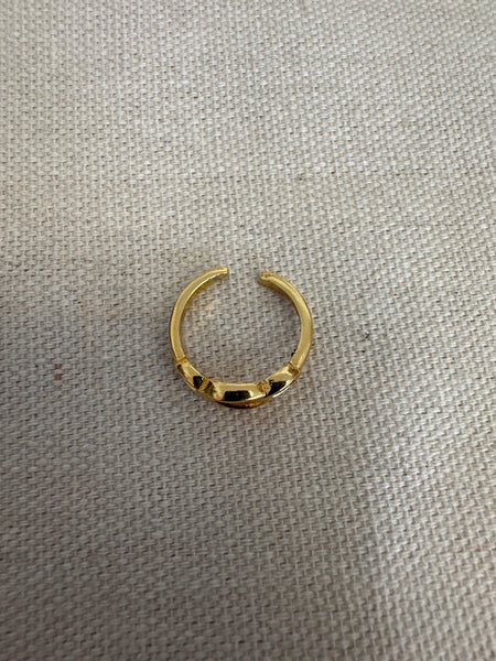 Standout Boutique 3 Links 18K Gold Bond Adjustable Ring