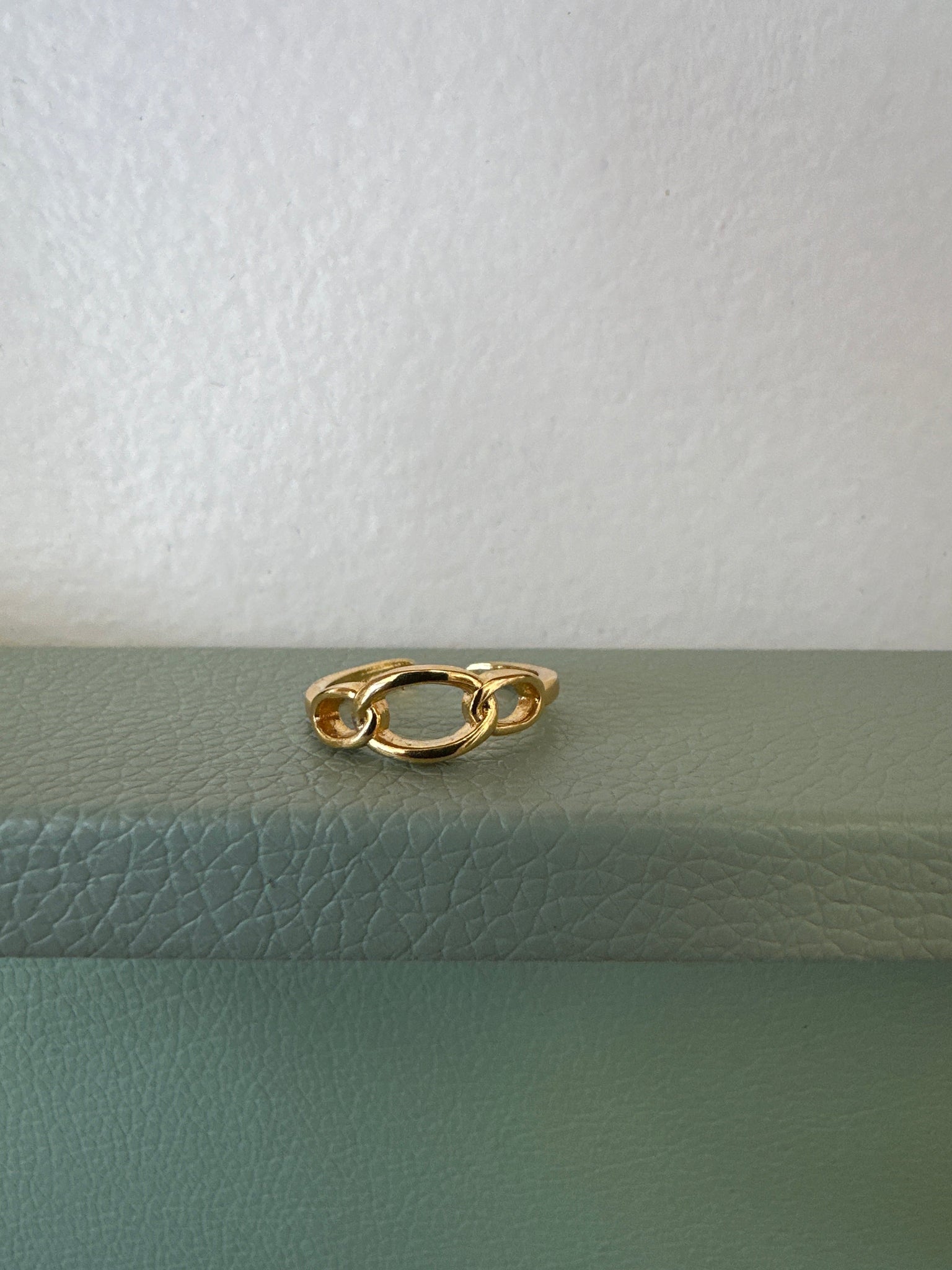 Standout Boutique 3 Links 18K Gold Bond Adjustable Ring