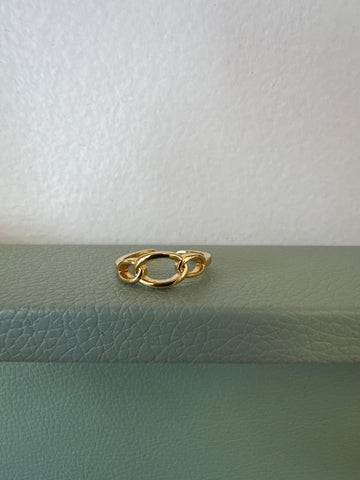 Standout Boutique 3 Links 18K Gold Bond Adjustable Ring