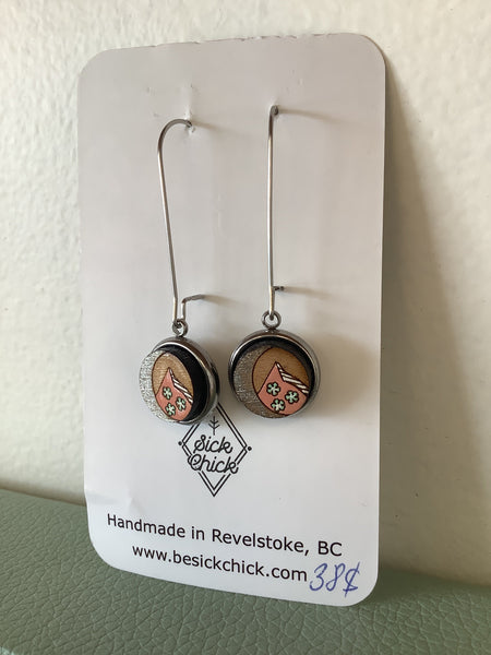 Sick Chick Mountain Snowflake Dangle Earrings #18