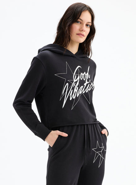 GOOD VIBRATIONS - Cutout Pullover Hoodie