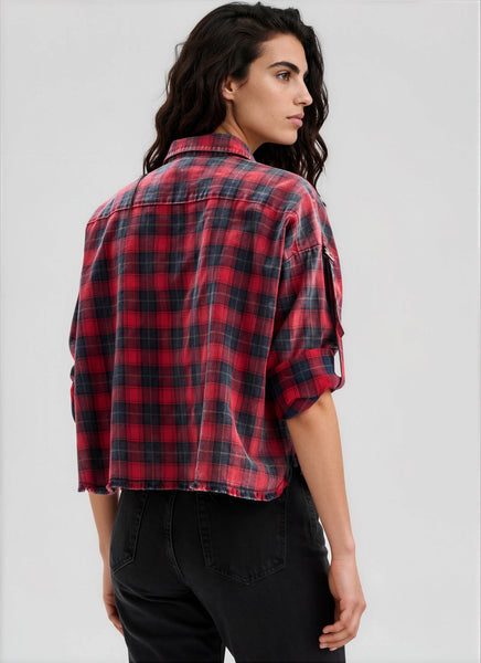 JOJO - Rolled-Up Sleeve Plaid Shirt