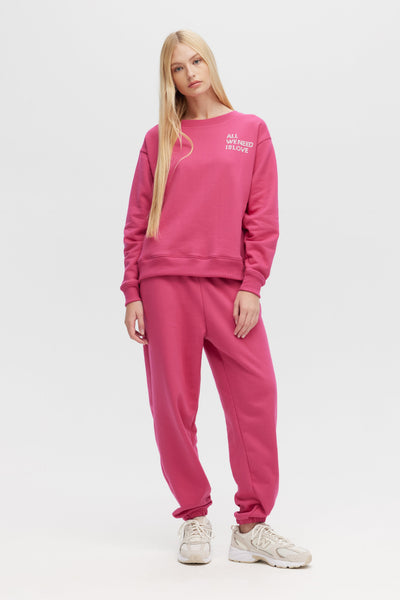 LOVE STUDS - Straight Crewneck Sweatshirt