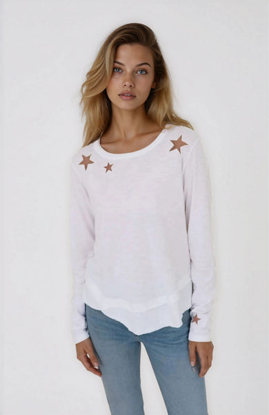MESH STAR AVA - Mock Layer Long Sleeve T-Shirt