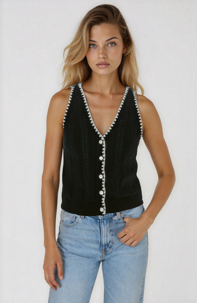 DANA - Pointelle Vest