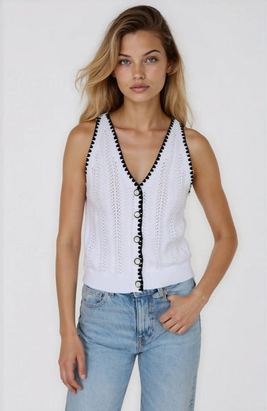 DANA - Pointelle Vest