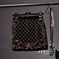 Designer Shine Mini Skirt