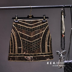 Designer Shine Mini Skirt