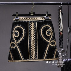 Designer Shine Mini Skirt
