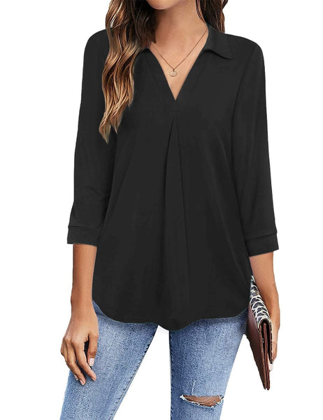 Lightweight V Neck Blouse