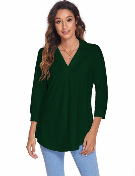 Lightweight V Neck Blouse