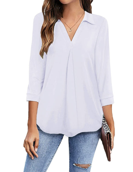 Lightweight V Neck Blouse
