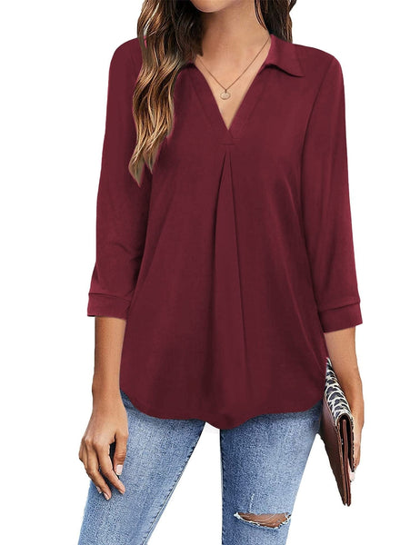 Lightweight V Neck Blouse