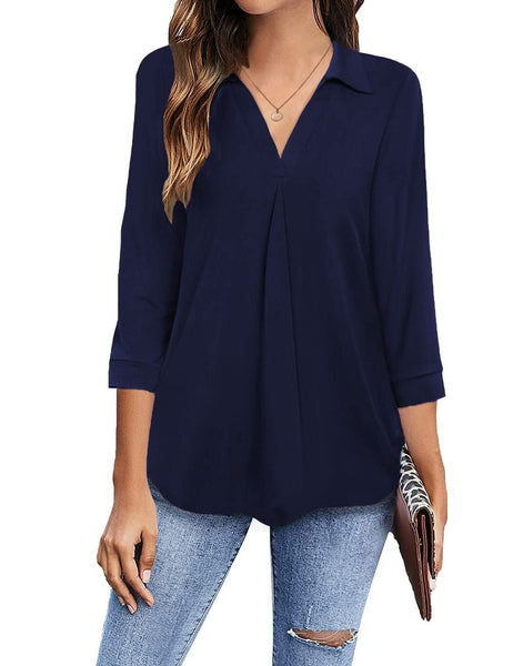 Lightweight V Neck Blouse