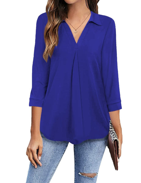 Lightweight V Neck Blouse