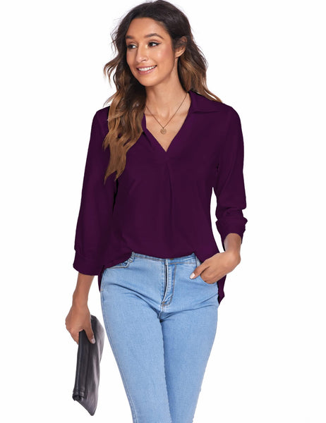 Lightweight V Neck Blouse