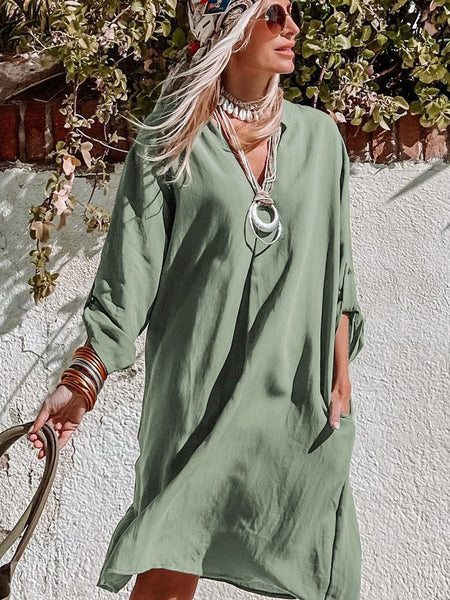 Lightweight V Neck Blouse