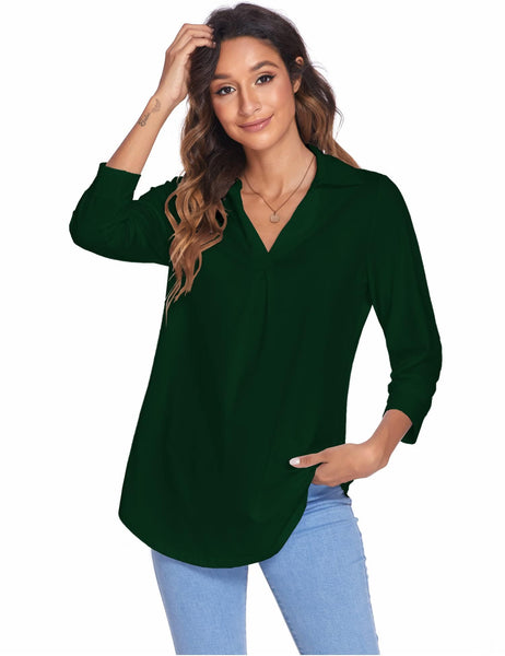Lightweight V Neck Blouse