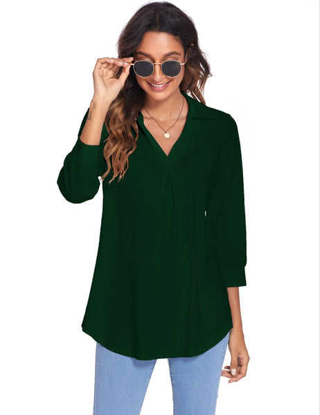 Lightweight V Neck Blouse