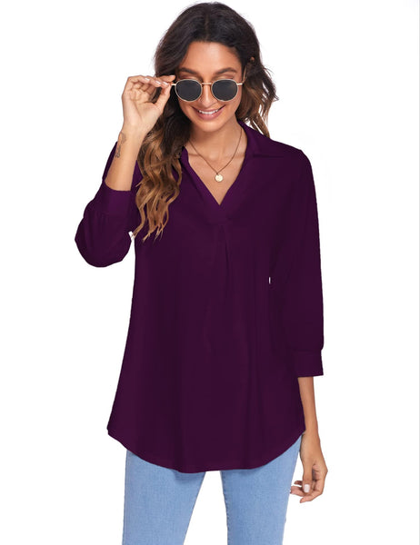 Lightweight V Neck Blouse