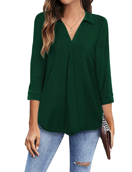 Lightweight V Neck Blouse