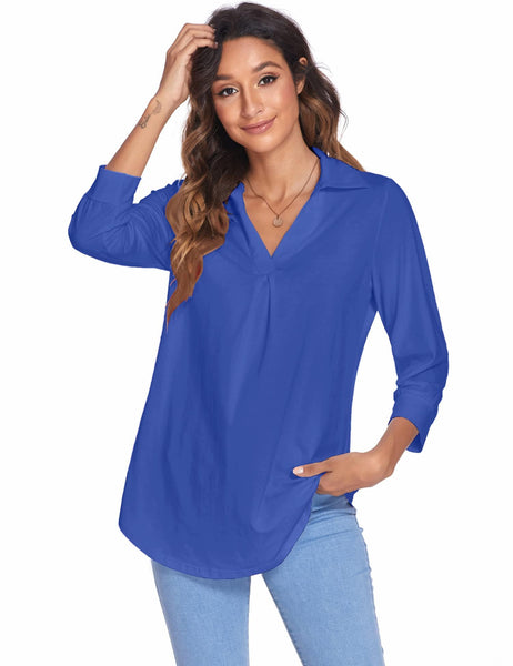 Lightweight V Neck Blouse