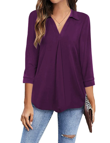 Lightweight V Neck Blouse