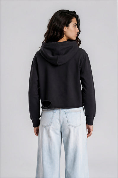 GOOD VIBRATIONS - Cutout Pullover Hoodie