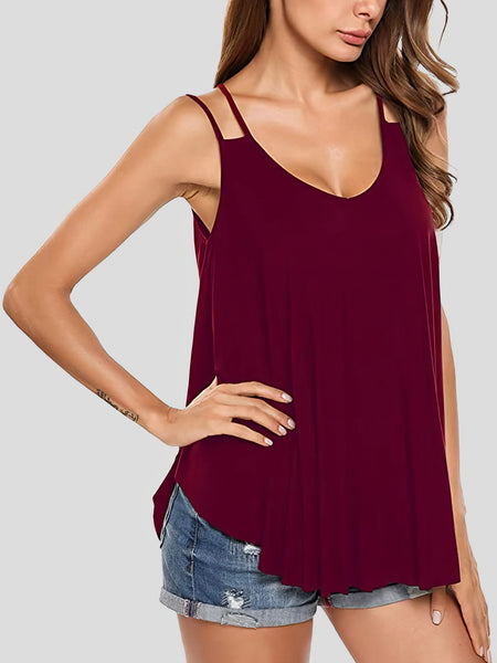 Chic Double Strap Oversized Women's Tank Top