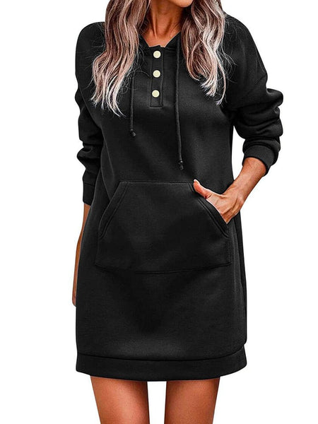 Cozy Waffle Knit Hooded Mini Dress