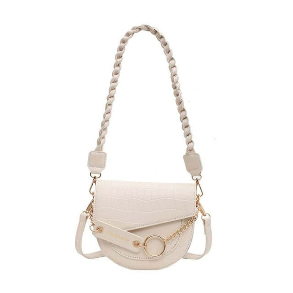 Croc Pattern Rope Strap Bag
