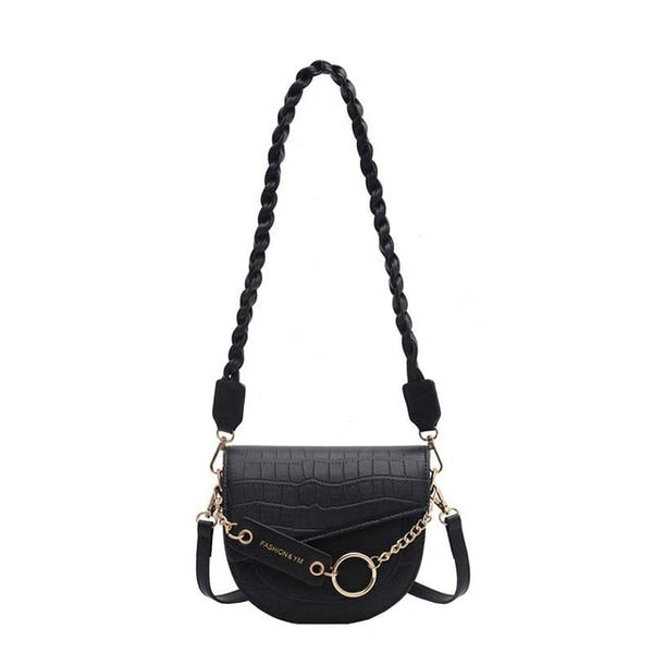Croc Pattern Rope Strap Bag