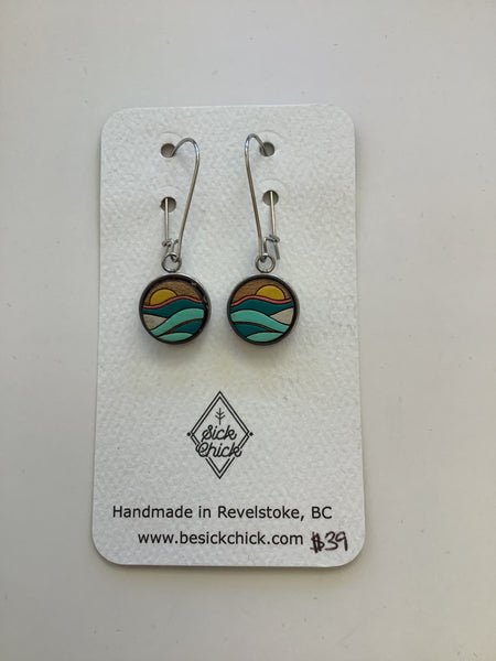Blue Sunset Dangle Silver earring- Sick Chick ( Revelstoke, BC)