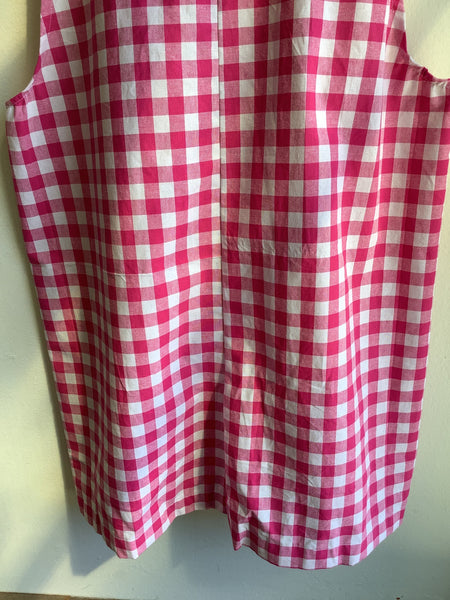 Butterflies in Ballgowns Pink Gingham Short Overalls