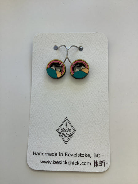 Mountain Circle Hoop Earrings - Sick Chick (Revelstoke, BC)