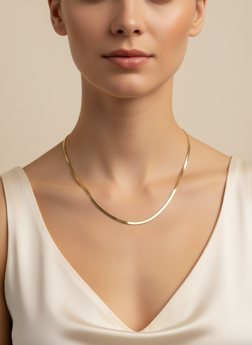 Gold Snake Chain Necklace