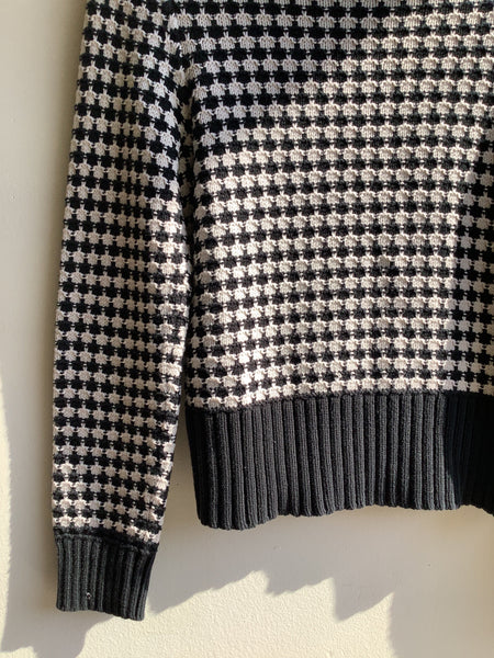 Liz Claiborne Black&White Hounds Tooth Turtleneck Sweater