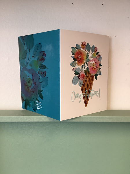 Chelsey Freyta Congratulations Flower Cone Printed Card