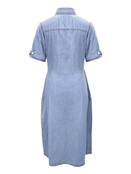 Button-Down Denim Dress with practical styling and dependable silhouette control.