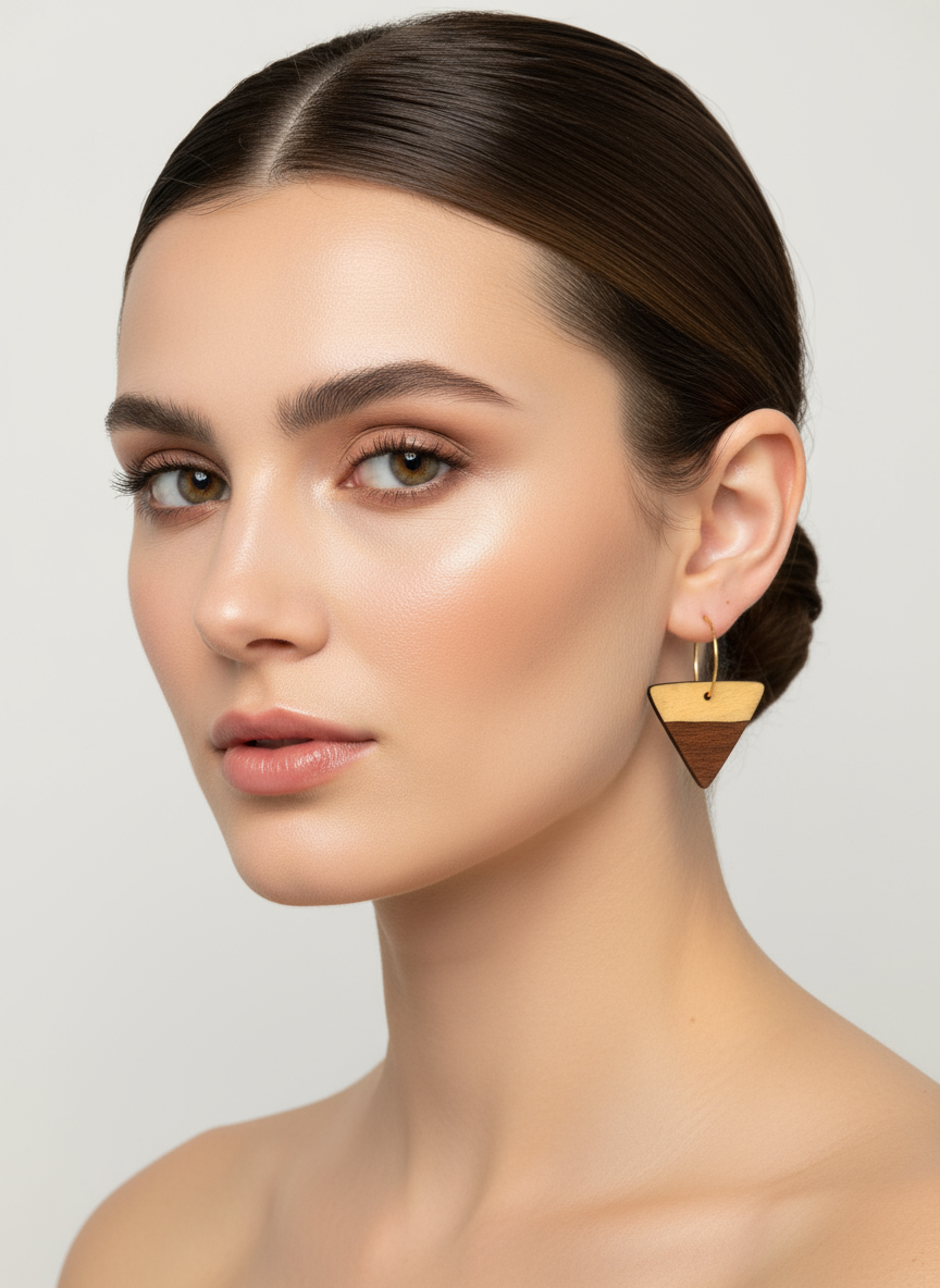 Two Toned Triangle Earring - Sick Chick (Revelstoke, BC)