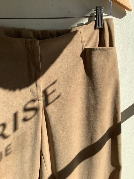 Vintage Le Chateau Camel Suede Pants