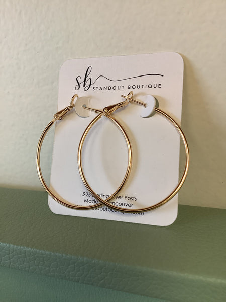 Standout Boutique Big Hoop Gold earrings