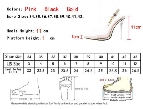 Transparent Chain Stiletto Sandals