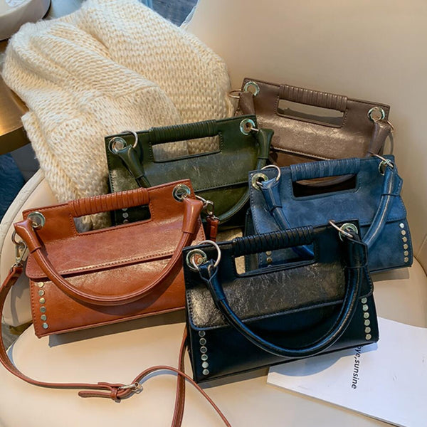 Western Style Leather Handbag