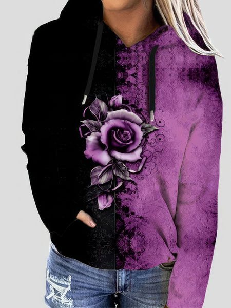 Women's Half and Half Hoodie in Sweatshirts & Hoodies