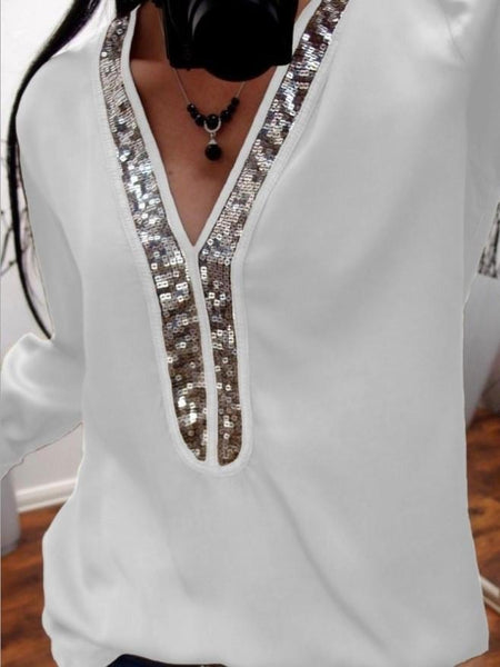 Women's Sequin Accent Top with practical styling and dependable silhouette control.