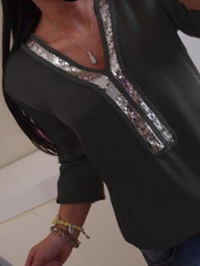 Women's Sequin Accent Top with practical styling and dependable silhouette control.