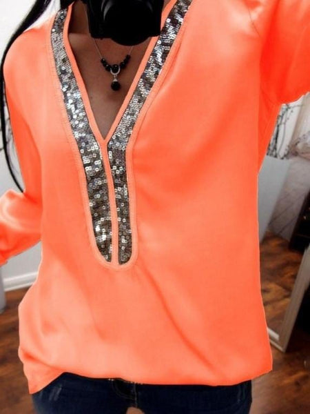 Women's Sequin Accent Top with practical styling and dependable silhouette control.