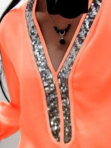 Women's Sequin Accent Top with practical styling and dependable silhouette control.